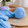 DIY wool material kit with light blue wool balls hand-woven wool balls details Picture